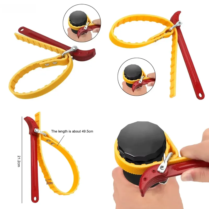 Oil Filter - Adjustable Strap Oil Filter Belt Wrench