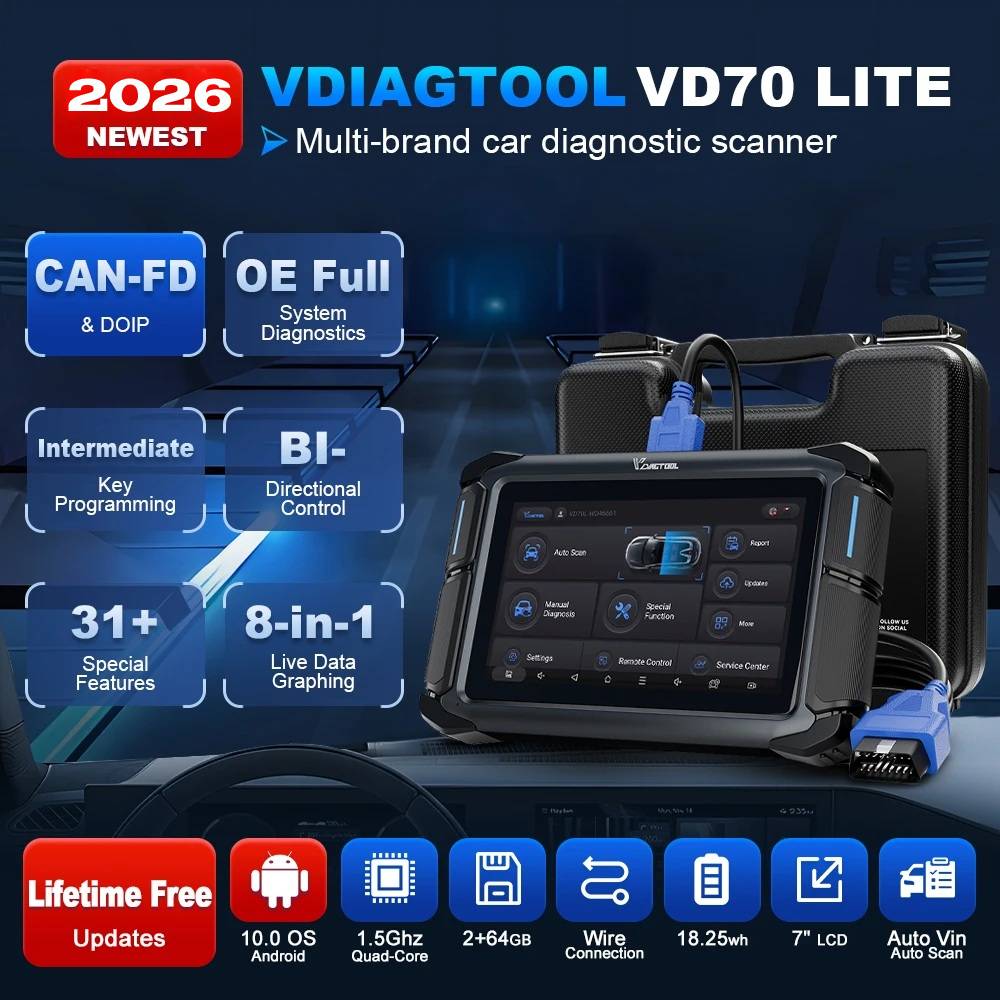 EU Stock VDAIGTOOL VD70 Lite U - огляд і ціна Car Diagnostic Tool