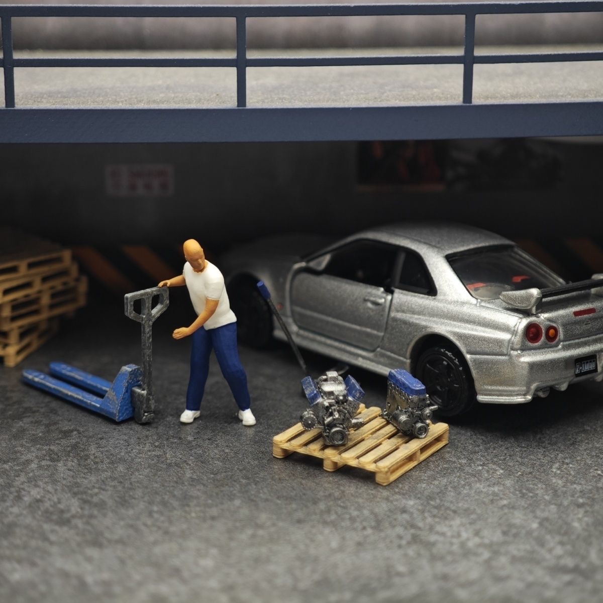 1:64 Car Model Repair Shop Sce - огляд і ціна Car Jack